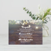 Carte D'accompagnement Rustic Barn Wood Détails du Mariage - Information (Debout devant)