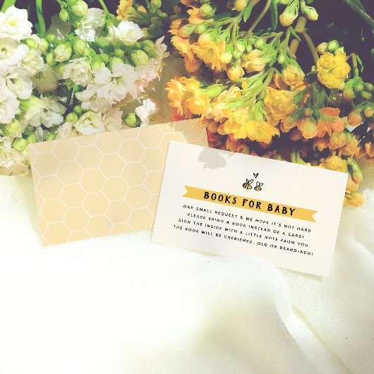 Carte D'accompagnement Rustic Bee Baby shower Livres pour bébé