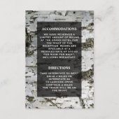 Carte D'accompagnement Rustic Birger Tree Bark Détails Mariage moderne (Devant)