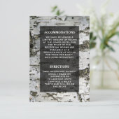 Carte D'accompagnement Rustic Birger Tree Bark Détails Mariage moderne (Debout devant)