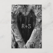 Carte D'accompagnement Rustic Birger Tree Bark Détails Mariage moderne (Dos)