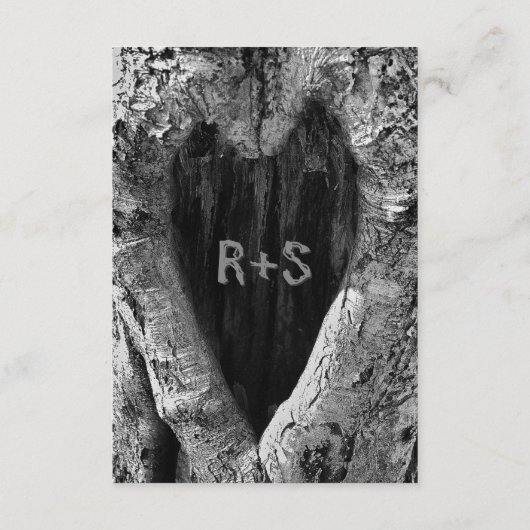 Carte D'accompagnement Rustic Birger Tree Bark Détails Mariage moderne (Dos)