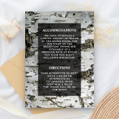 Carte D'accompagnement Rustic Birger Tree Bark Détails Mariage moderne
