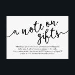 Carte D'accompagnement Rustic Black Script, Une note sur les cadeaux<br><div class="desc">C'est la Rustic Script,  Mariage Encape Card. Vous pouvez modifier les couleurs de police et ajouter les détails de votre mariage dans la police / lettering correspondante. #TeeshaDerrick</div>