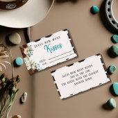 Carte D'accompagnement Rustic Bloom "Devinez combien de baisers" Jeu de m