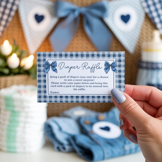Carte D'accompagnement Rustic Blue Jean Denim Baby shower de caleçon