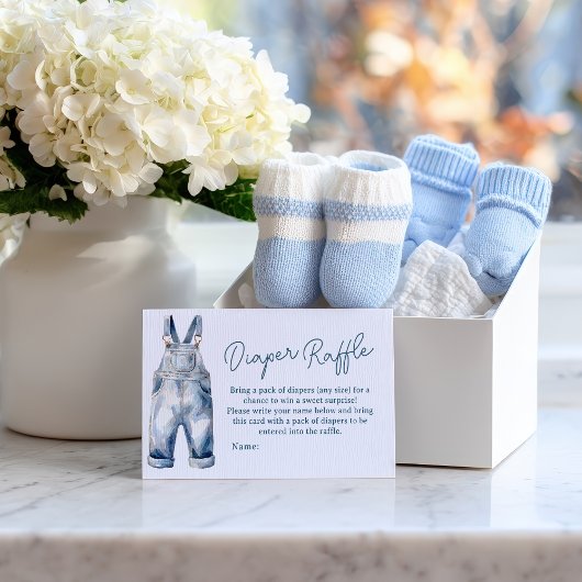 Carte D'accompagnement Rustic Blue Jean Denim Baby shower de caleçon