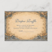 Carte D'accompagnement Rustic Blue Jeans Diapper Raffle (Devant)