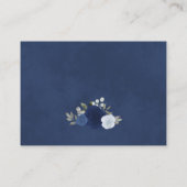 Carte D'accompagnement Rustic Blue Watercolor Rose site Mariage (Dos)