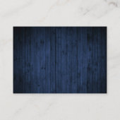 Carte D'accompagnement Rustic Blue Wood 2 QR Wedding RSVP Détails (Dos)