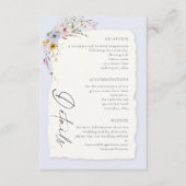 Carte D'accompagnement Rustic Blush Pink Romantic Wildflower Wedding (Devant)