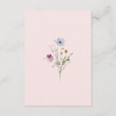 Carte D'accompagnement Rustic Blush Pink Romantic Wildflower Wedding (Dos)