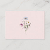 Carte D'accompagnement Rustic Blush Pink Romantic Wildflower Wedding (Dos)