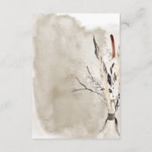 Carte D'accompagnement Rustic Boho Bouquet Moderne Détails du Mariage (Dos)