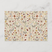 Carte D'accompagnement Rustic Boho Fleur sauvage Garden Détails du mariag (Dos)