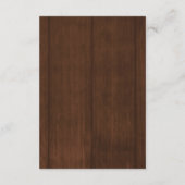 Carte D'accompagnement Rustic boho floral barn wood wedding guest details (Dos)