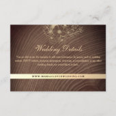 Carte D'accompagnement Rustic Boho Floral Détails du Mariage (Devant)