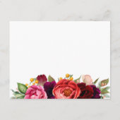 Carte D'accompagnement Rustic Boho Floral Mariage Détails Information (Dos)