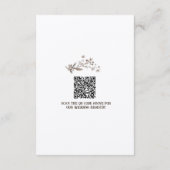 Carte D'accompagnement Rustic Boho Neutral Wildlfower Détails du Mariage (Dos)