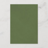 Carte D'accompagnement Rustic Botanical Greenery Bough Détails du Mariage (Dos)