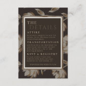 Carte D'accompagnement Rustic Brown Botanical Pattern Wedding (Devant)