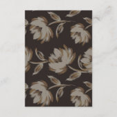 Carte D'accompagnement Rustic Brown Botanical Pattern Wedding (Dos)