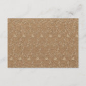 Carte D'accompagnement Rustic Burlap LaceWedding Réception Website (Dos)