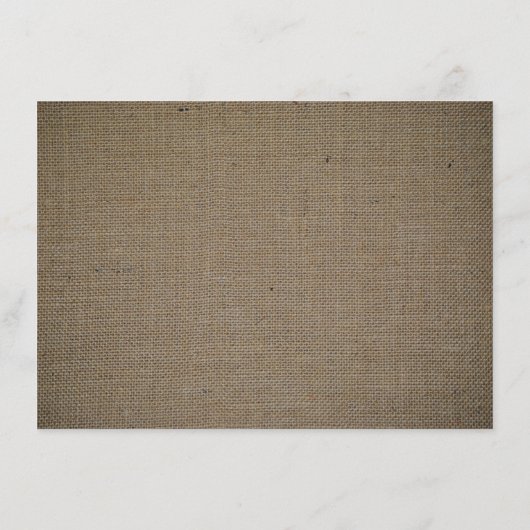 Carte D'accompagnement Rustic Burlap Mason Jar Détail du Mariage (Dos)