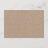 Carte D'accompagnement Rustic Burlap String Lights Lace Détails du Mariag (Dos)