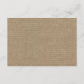 Carte D'accompagnement Rustic Burlap Stripes Floral Détails du Mariage In (Dos)