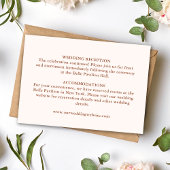 Carte D'accompagnement Rustic Burnt Orange Boho Détails du Mariage
