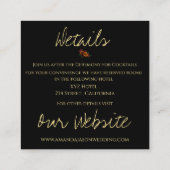 Carte D'accompagnement Rustic Burnt Orange Floral Détails du Mariage (Dos)
