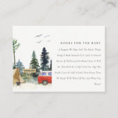 Carte D'accompagnement Rustic Camping Pine Forest Livres Pour Baby shower (Devant)