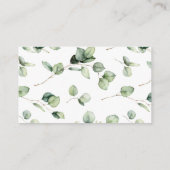 Carte D'accompagnement Rustic Chic Greenery Eucalyptus Détails du Mariage (Dos)