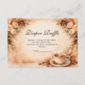 Carte D'accompagnement Rustic Coffee Baby Shower Diapper Raffle (Devant)