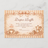 Carte D'accompagnement Rustic Coffee Baby Shower Diapper Raffle (Devant)