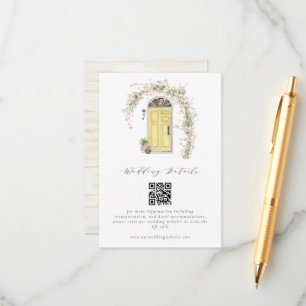 Carte D'accompagnement Rustic Cottage Garden Détails du mariage