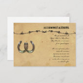 Carte D'accompagnement Rustic Country Horseshoe Barbed Mariage (Devant / Derrière)