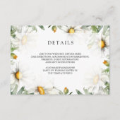 Carte D'accompagnement Rustic Daisies Floral Wedding Details (Devant)