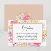 Carte D'accompagnement Rustic Desert Succulent Mariage Info Réception (Devant / Derrière)