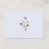 Carte D'accompagnement Rustic Dusty Blue Romantic Wildflower Wedding (Dos)