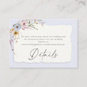 Carte D'accompagnement Rustic Dusty Blue Romantic Wildflower Wedding (Devant)