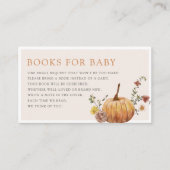 Carte D'accompagnement Rustic Elegant Baby shower Automne Demande de carn (Devant)