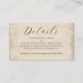 Carte D'accompagnement Rustic Faith Hope Love Christian Mariage Website (Devant)