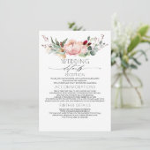 Carte D'accompagnement Rustic Fall Bloom Information Mariage Invité (Debout devant)