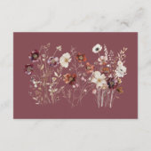 Carte D'accompagnement Rustic Fall Floral Citrouille Mariage (Dos)