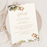 Carte D'accompagnement Rustic Fall Greenery Feuille Foliage Mariage Détai<br><div class="desc">Rustic Fall Greenery Feuille Foliage Mariage Détail carte de boîtier. Il dispose d'une verdure aquarelle peinte à la main et de feuilles. Cliquez sur le bouton Modifier pour customiser avec vos détails.</div>