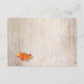 Carte D'accompagnement Rustic Fall Leaves String Lights Détails du Mariag (Dos)