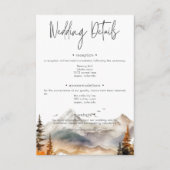 Carte D'accompagnement Rustic Fall Mountain Détails de l'aquarelle (Devant)