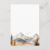 Carte D'accompagnement Rustic Fall Mountain Détails de l'aquarelle (Dos)